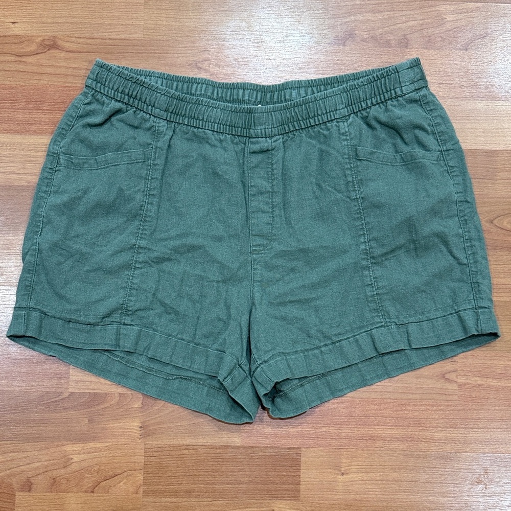 Old Navy Linen High-Waist Elastic-Waist Shorts